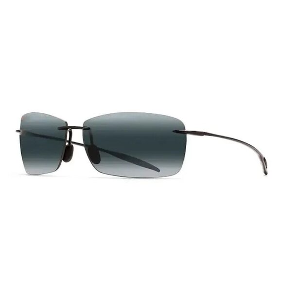 New MAUI JIM Lighthouse Black Polarised Rimless Rectangle 423 02 Sunglasses Wome - Picture 1 of 5